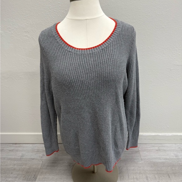 Torrid Gray & Blood Orange Sweater - Size 3 - Picture 4 of 6
